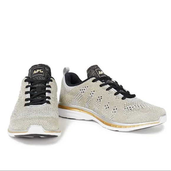 Apl Metallic Athletic Proloom Sneakers Athletic Jog Walk  Sz 7.5