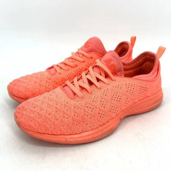 APL Techloom Phantom Knit Sneakers Neon Coral Pink Size 10.5