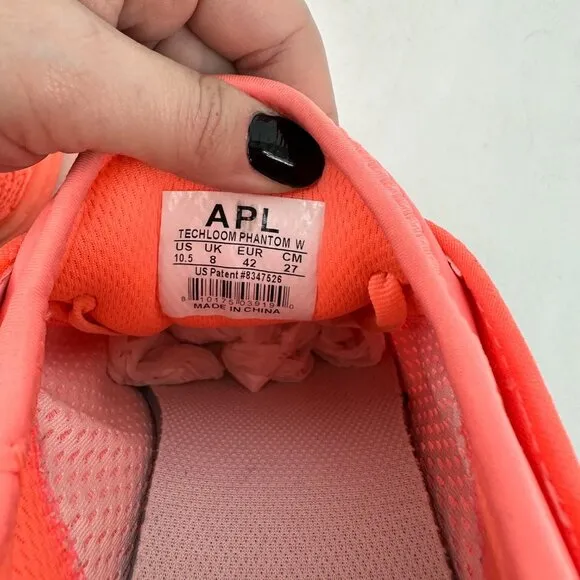 APL Techloom Phantom Knit Sneakers Neon Coral Pink Size 10.5