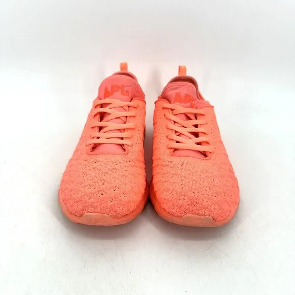 APL Techloom Phantom Knit Sneakers Neon Coral Pink Size 10.5