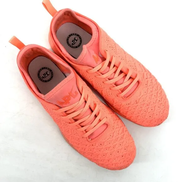 APL Techloom Phantom Knit Sneakers Neon Coral Pink Size 10.5