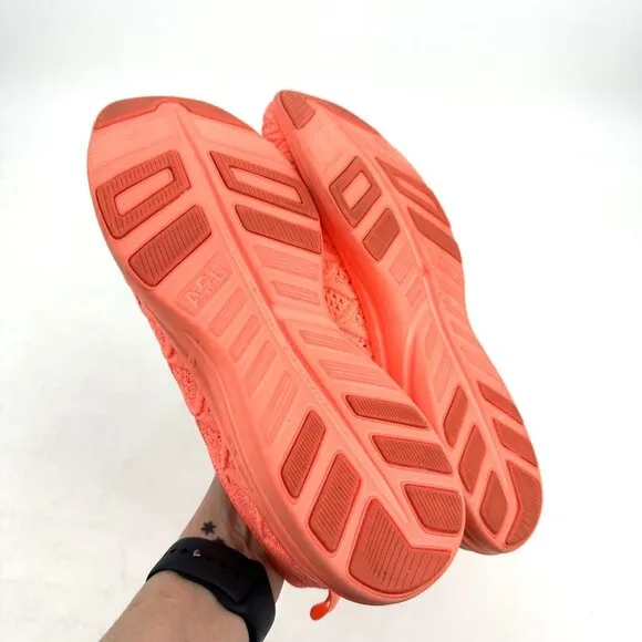 APL Techloom Phantom Knit Sneakers Neon Coral Pink Size 10.5
