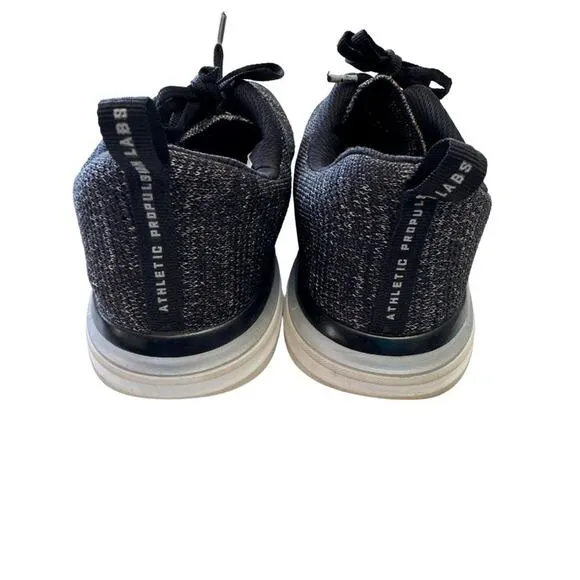 APL TECHLOOM PRO BLACK/GOLD HEATHER KNIT RUNNING SNEAKERS 9