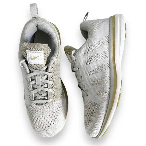 APL Techloom Pro Running Sneakers Metallic Champagne Silver Dove Gray Size 7.5