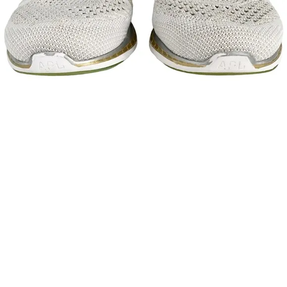 APL Techloom Pro Running Sneakers Metallic Champagne Silver Dove Gray Size 7.5