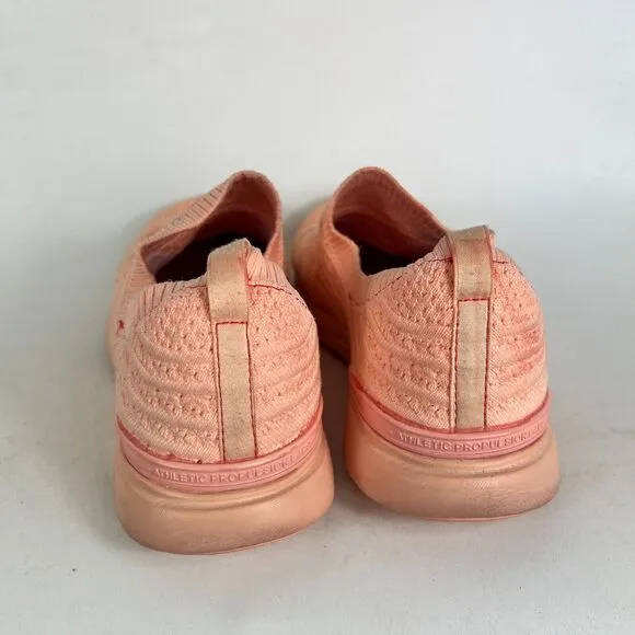 APL Techloom Wave W Sneakers Women's 8 Peach Knit Athletic Running Shoes 1219XC