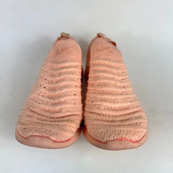 APL Techloom Wave W Sneakers Women's 8 Peach Knit Athletic Running Shoes 1219XC