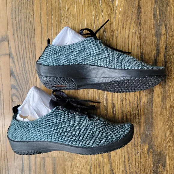 Arcopedico Knit Sneakers Nylon Uppers Cushioned Insoles Gray Sz.38 Lace up Light