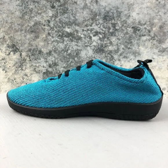 Arcopedico NWOT Women's Size 39 (8-8.5) LS Turquoise Blue Knit Lace-Up Shoes