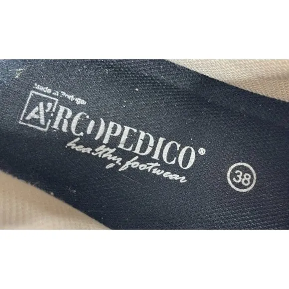 Arcopedico Women's LS Beige Knit Comfort Sneakers Size EU 38/US 7-7.5 EUC