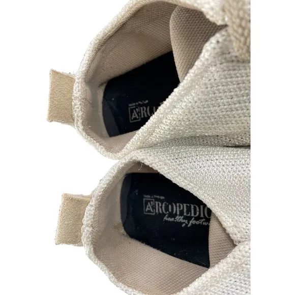 Arcopedico Women's LS Beige Knit Comfort Sneakers Size EU 38/US 7-7.5 EUC