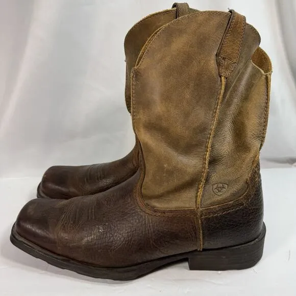 Ariat Brown Rambler Pull-On Square Toe Men's Boots Size 15D