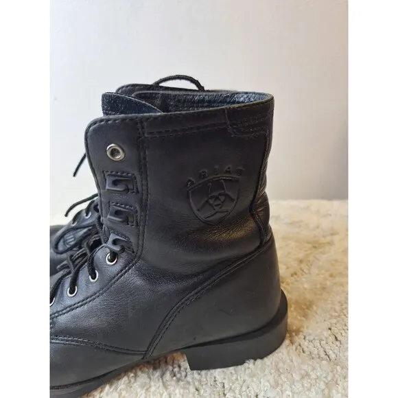 ARIAT HERITAGE Boots Lacer Roper Leather Black Men's Sz 7B 33501 Kilties Western