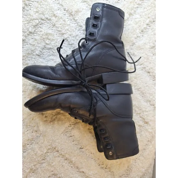 ARIAT HERITAGE Boots Lacer Roper Leather Black Men's Sz 7B 33501 Kilties Western