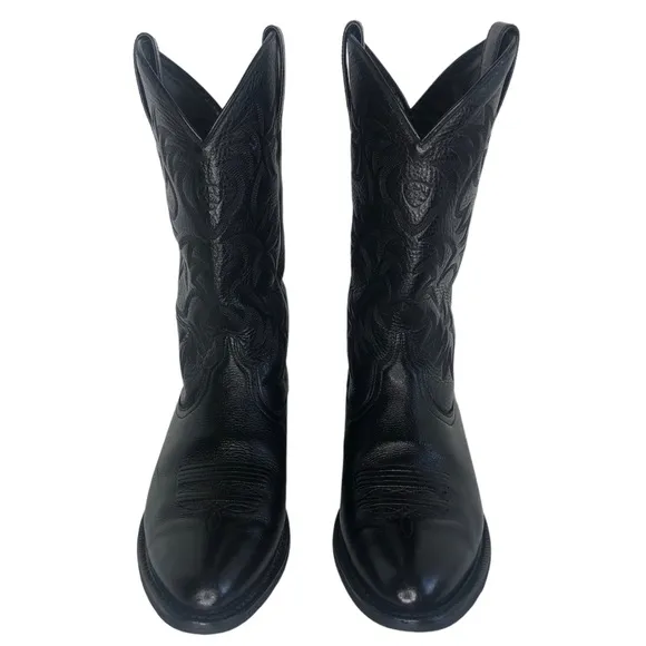 Ariat Heritage R Toe Black Cowboy Boots