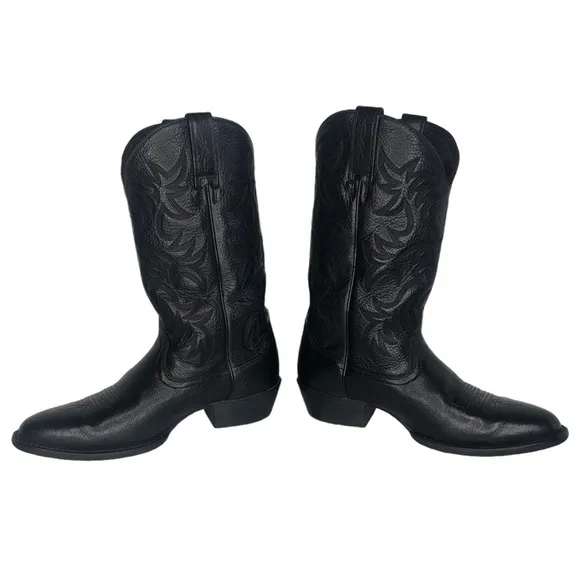 Ariat Heritage R Toe Black Cowboy Boots