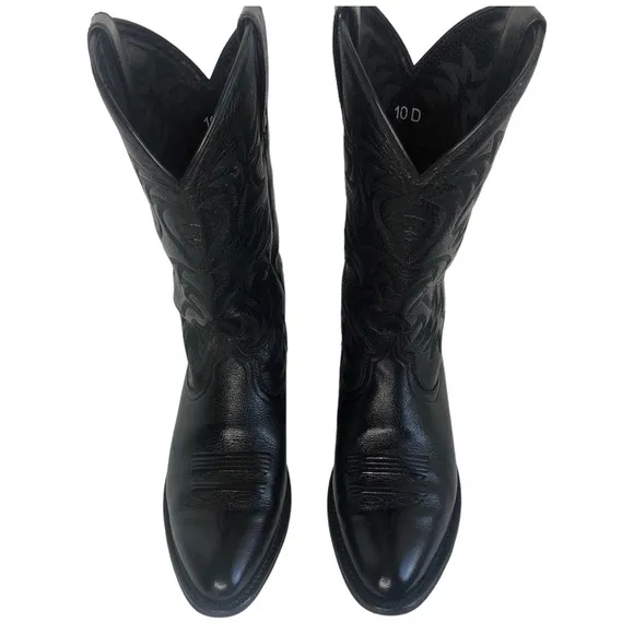 Ariat Heritage R Toe Black Cowboy Boots