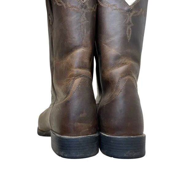ARIAT Heritage Roper Western Cowboy Boots Brown Men's Size 8.5 EE Wide 10002284