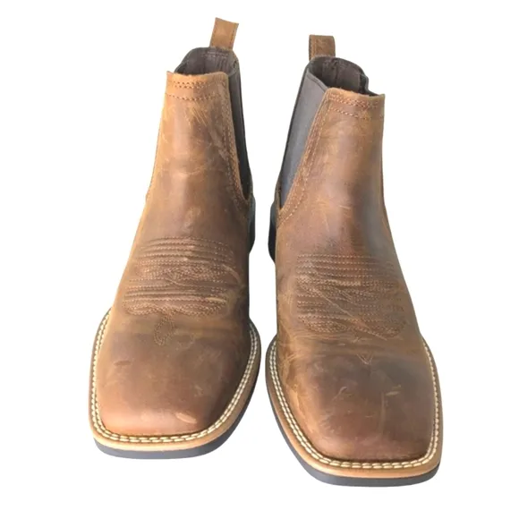 Ariat Men's Brown Booker Ultra Leather Western Chelsea Boots..Size 8.5D