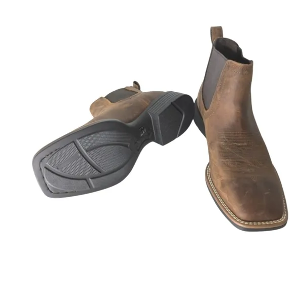 Ariat Men's Brown Booker Ultra Leather Western Chelsea Boots..Size 8.5D