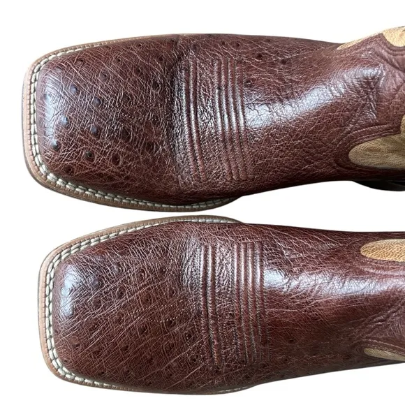 Ariat Men’s Night Life Ultra Ostrich Western Square Toe Boots Antique Tabac, 12