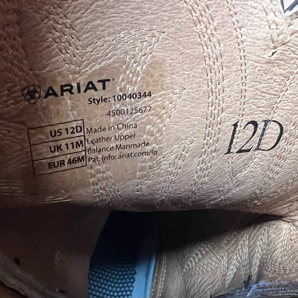 Ariat Men’s Night Life Ultra Ostrich Western Square Toe Boots Antique Tabac, 12