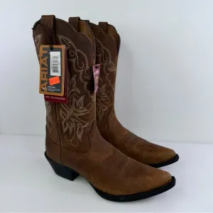 Ariat Women's Brown Leather Cowgirl Western Boots - Size 7B