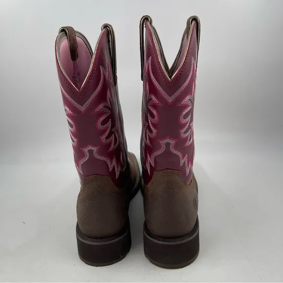 Ariat Women’s Delilah-SZ 7.5B -Java/Burgundy 10” Western Cowgirl Boots