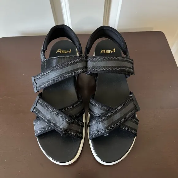 Ash Women's Black Lewis Summer Sneaker Sandals Shoes Size EU 39/US 9