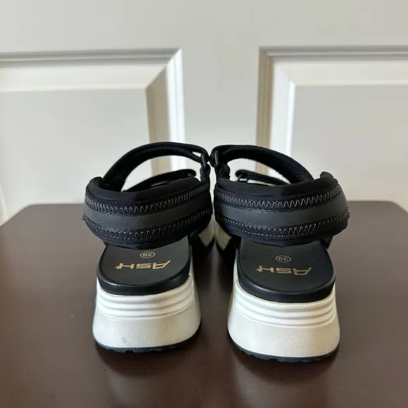 Ash Women's Black Lewis Summer Sneaker Sandals Shoes Size EU 39/US 9