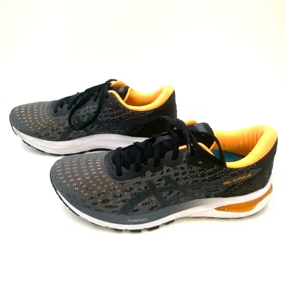 ASICS Men’s Carrier Grey/Black Gel-Cumulus 22 Knit Running Sneakers