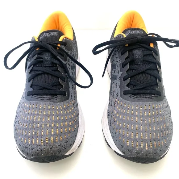 ASICS Men’s Carrier Grey/Black Gel-Cumulus 22 Knit Running Sneakers
