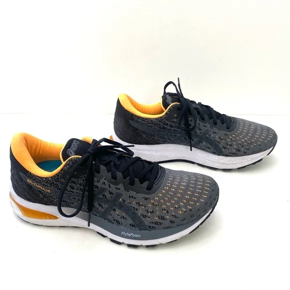 ASICS Men’s Carrier Grey/Black Gel-Cumulus 22 Knit Running Sneakers