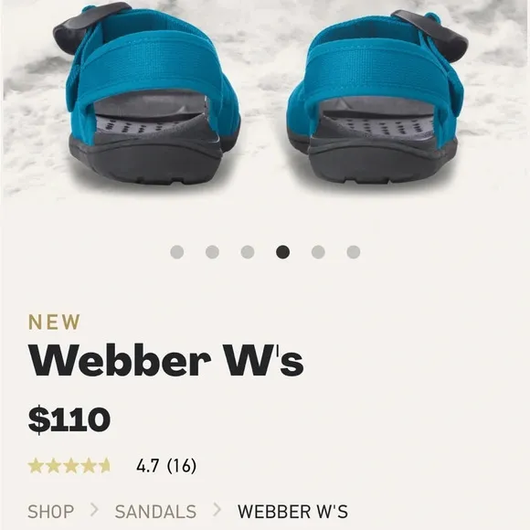 Astral Women’s Size 8 Webber Sandal Water Blue NWT Adjustable Straps