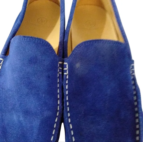 Austen Heller Blue Suede Loafers Men's Slip-On Driving Moccasin  Size 11.5