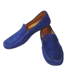 Austen Heller Blue Suede Loafers Men's Slip-On Driving Moccasin  Size 11.5
