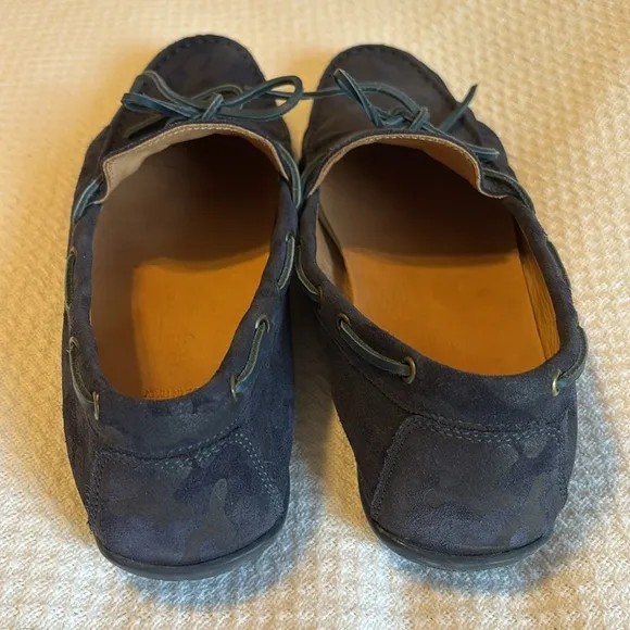 Austen Heller Kingston Blue Camo Suede Leather Loafers size 11