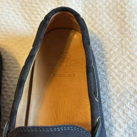 Austen Heller Kingston Blue Camo Suede Leather Loafers size 11