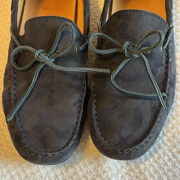 Austen Heller Kingston Blue Camo Suede Leather Loafers size 11