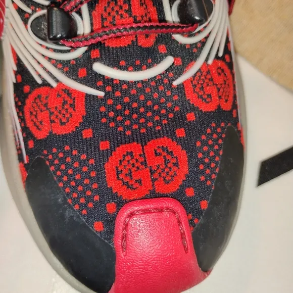 Authentic GUCCI Men's GG Technical Knit Runner Sneakers