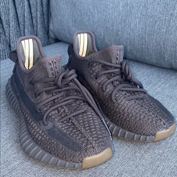 Authentic Yeezy Adidas Dark Brown Knit Sneakers