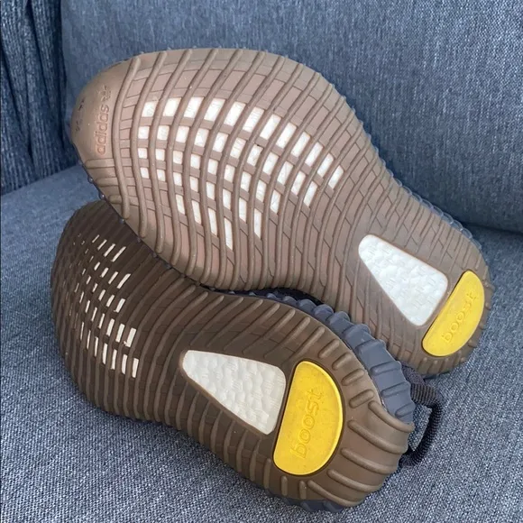 Authentic Yeezy Adidas Dark Brown Knit Sneakers