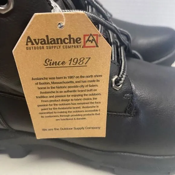 AVALANCHE Men’s Low Hiker Boots Lace Up Black Size 9 New No Box
