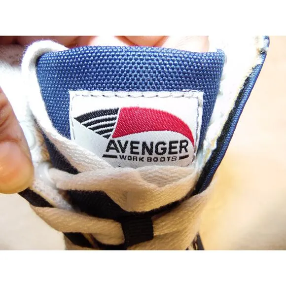 Avenger Work Boots Mens 7 Blue Slip Resistant Steel Toe High‎ Top NWOT