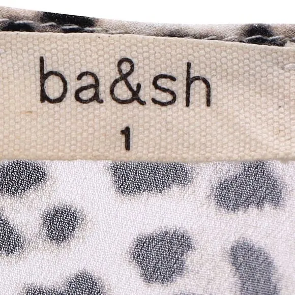 Ba&amp;Sh Leopard Print Mini Dress in Brown Viscose