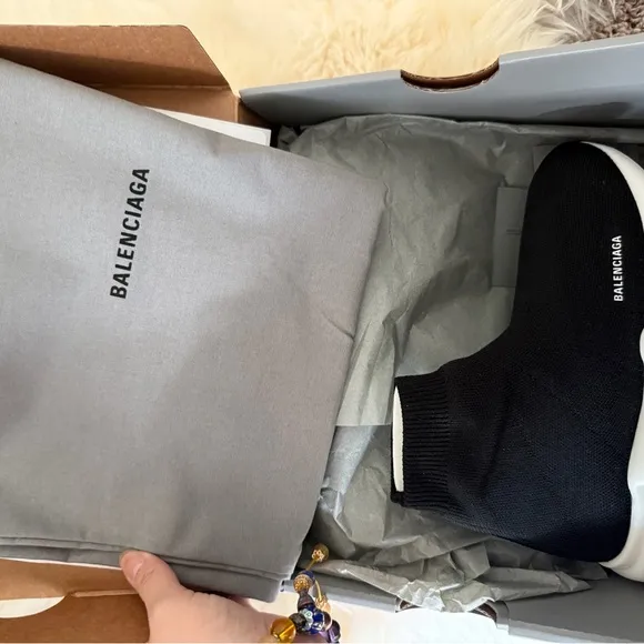 Balenciaga Black Sock Sneakers kid size29-30