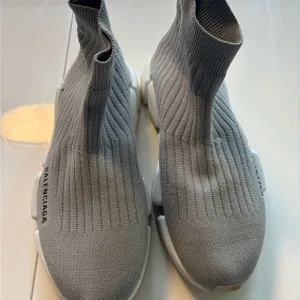 Balenciaga Light Gray Knit Sneakers