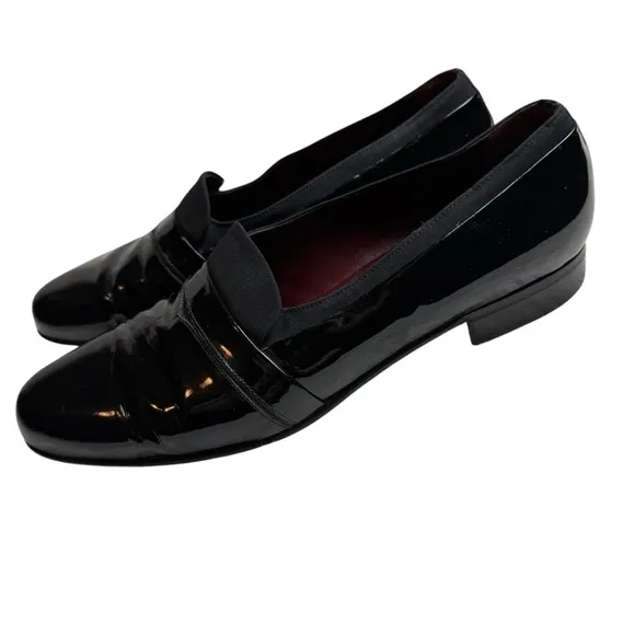 Bally Banner Shoes Black SZ 9 M Mens Patent Leather Formal Tuxedo Dressy Preppy