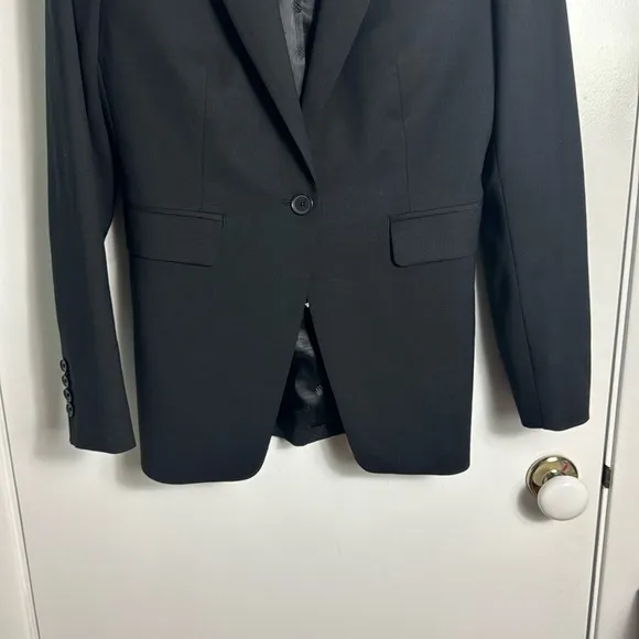 Banana Republic SIENA SLIM ITALIAN WOOL BLAZER Black Size 2