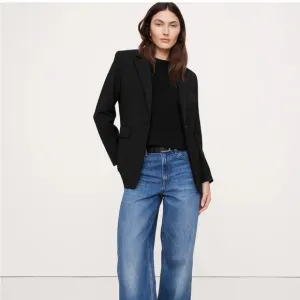 Banana Republic SIENA SLIM ITALIAN WOOL BLAZER Black Size 2